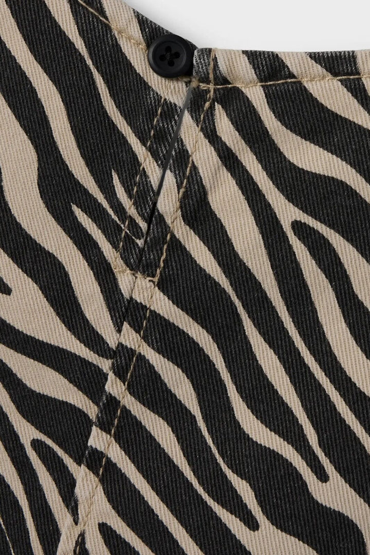 Name It - Nmfzebra Twill Spencer 4003-Td D - 4819457 Cement Black Zebra