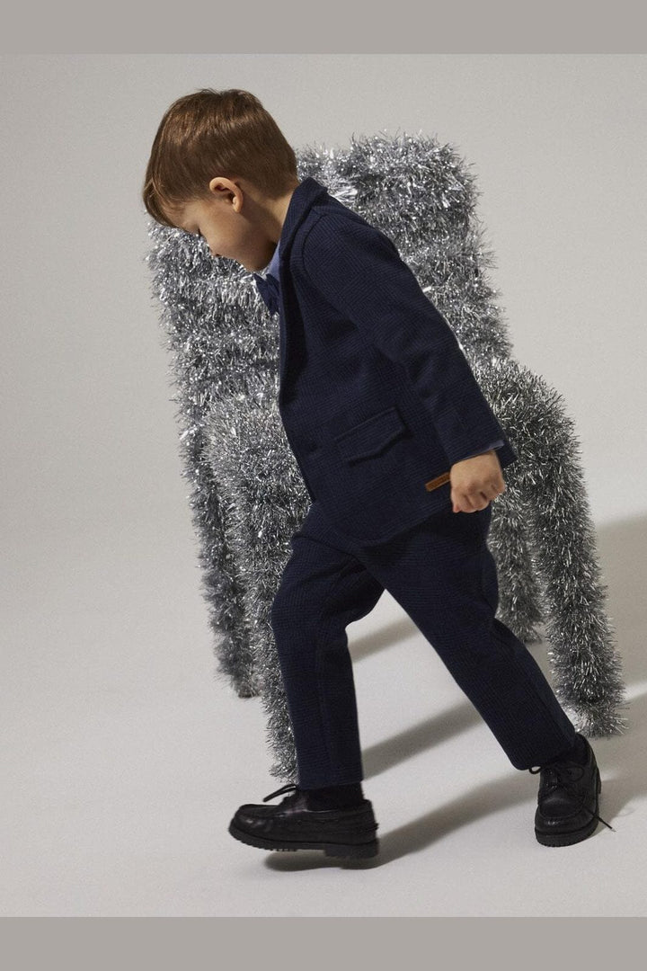 Name It - Nmmrobino Sweat Pant - 4874448 Navy Blazer Check