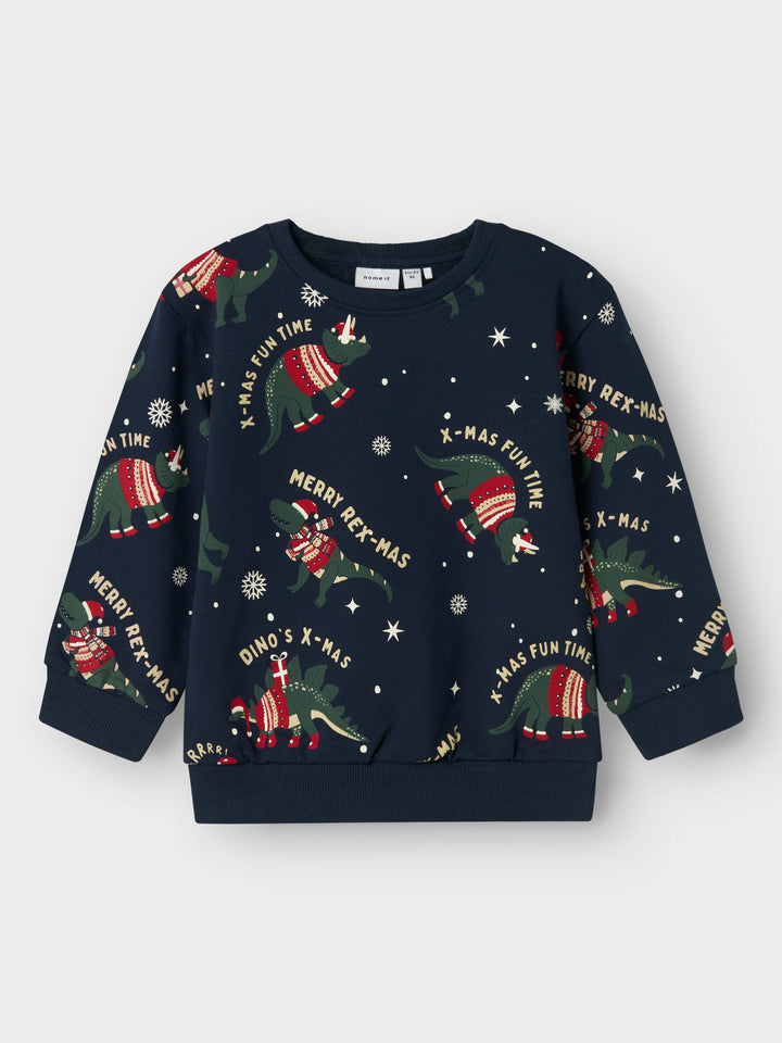 Name It - Nmmroka Ls Nreg Sweat Box - 4845821 Navy Blazer Sweatshirts 