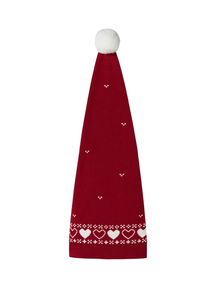 Name It - Nmnrismas Knit Hat - 4913638 Jester Red Hearts Huer 