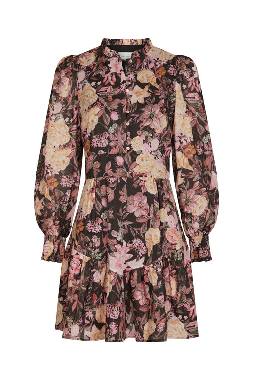 Neo Noir - Aberto Big Flower Dress 166923 - 100 - Black