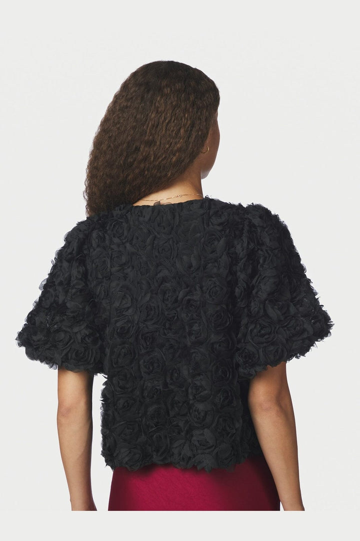 Neo Noir - Aisa Flower Blouse 168409 - 100 - Black