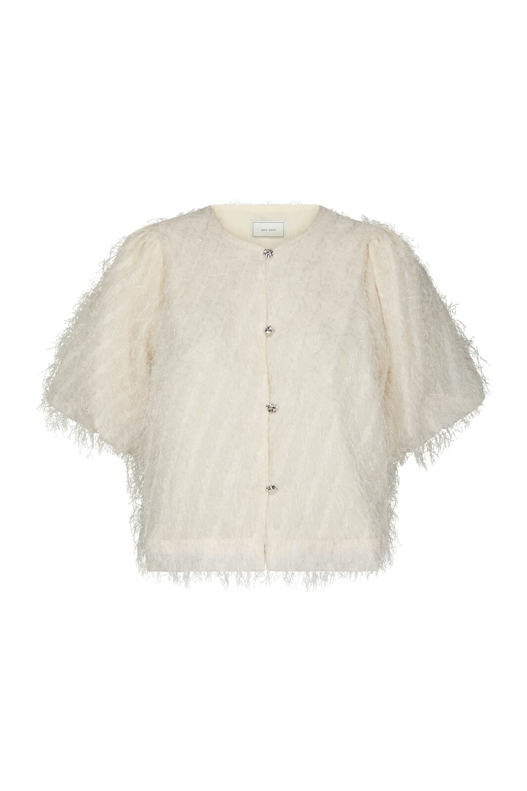 Neo Noir - Aisa Frilly Blouse 167582 - 122 - Creme