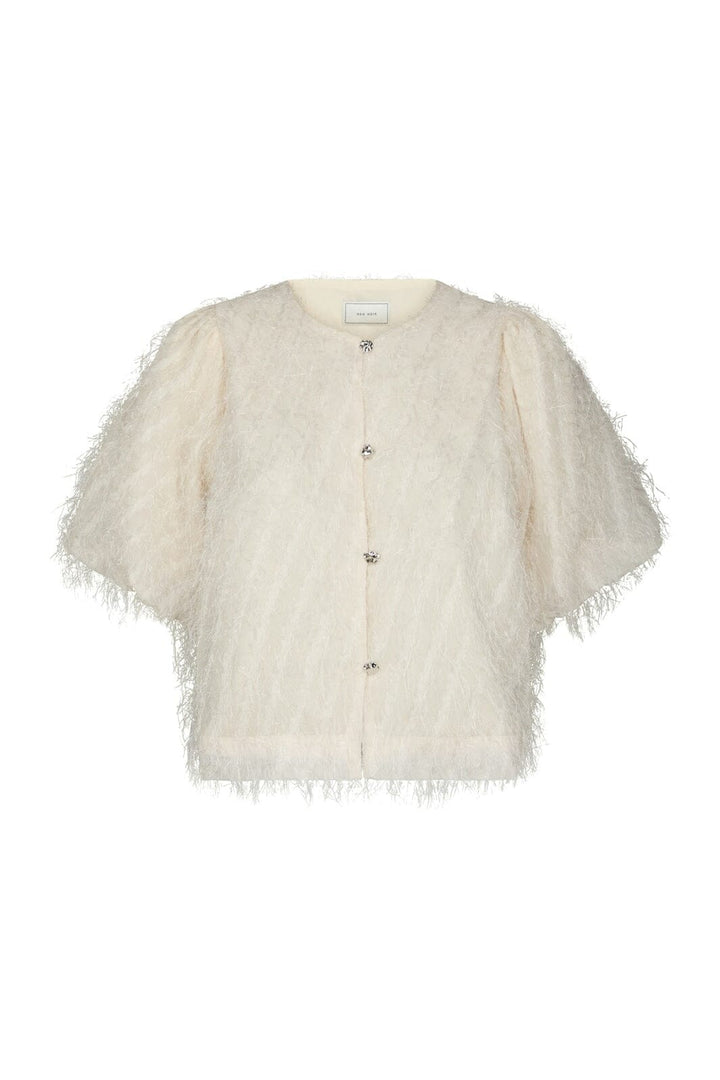 Neo Noir - Aisa Frilly Blouse 167582 - 122 - Creme