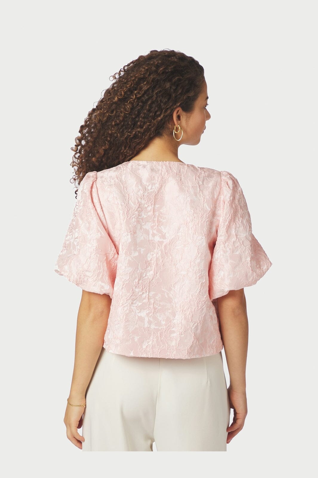 Neo Noir - Aisa Soft Brocade Blouse 168844 - 754 - Light Pink