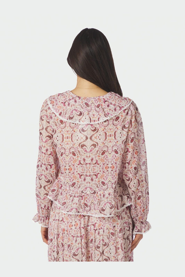 Neo Noir - Ajda Paisley Dance Blouse 167762 - 165 - Rose