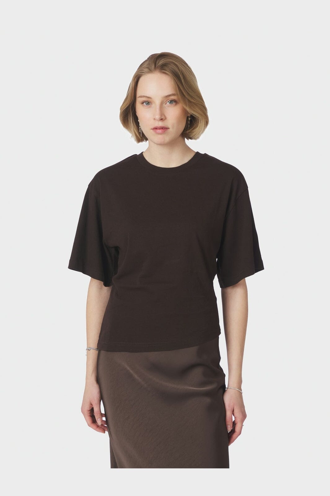 Neo Noir - Alira Boxy Tee 169728 - 676 - Dark Brown
