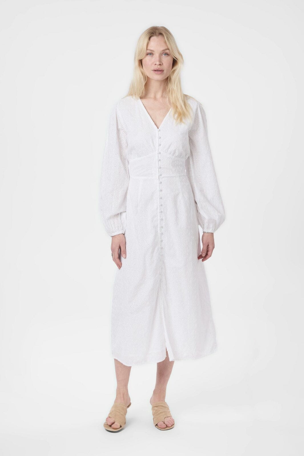 Neo Noir - Alto Embroidery Dress 166017 - 120 - White