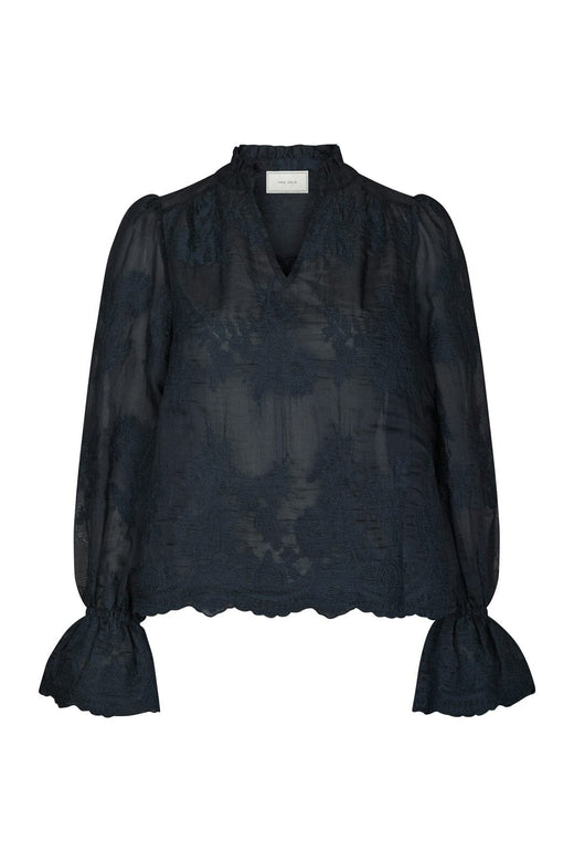Neo Noir - Amara Big Embroidery Blouse 163032 - 141 - Navy