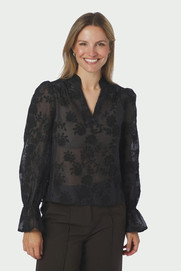 Neo Noir - Amara Emb. Blouse 170985 - 100 - Black