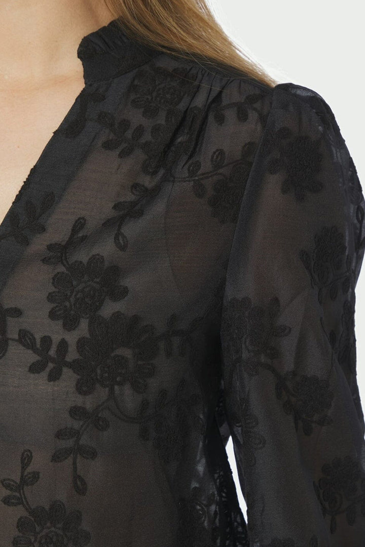 Neo Noir - Amara Emb. Blouse 170985 - 100 - Black