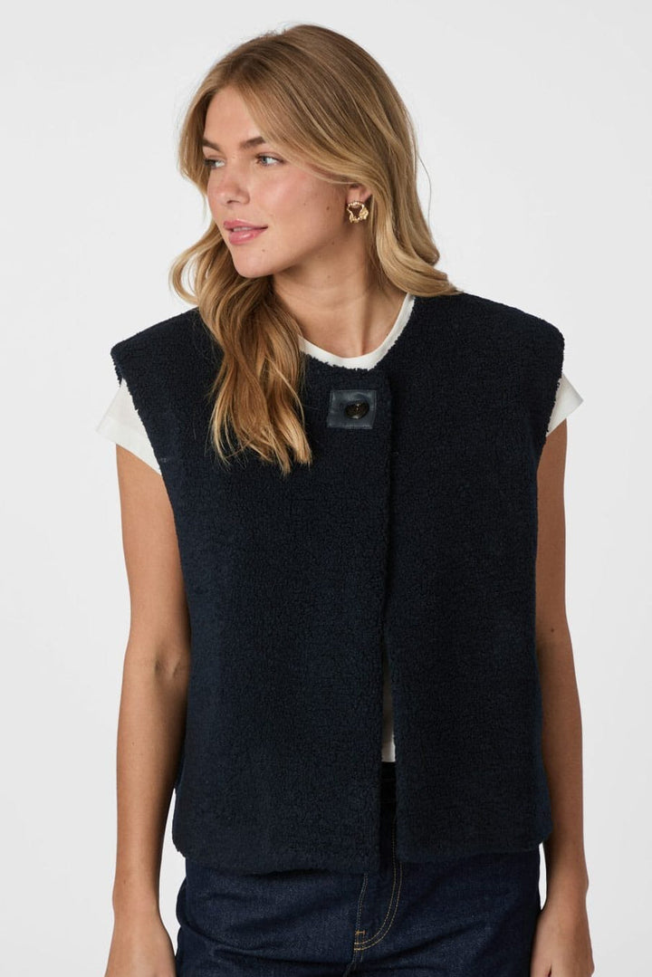 Neo Noir - Anjanna Teddy Vest 165928 - 141 - Navy