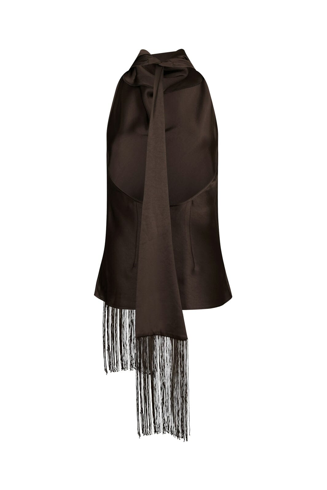 Neo Noir - Annelu Heavy Sateen Top 170288 - 676 - Dark Brown