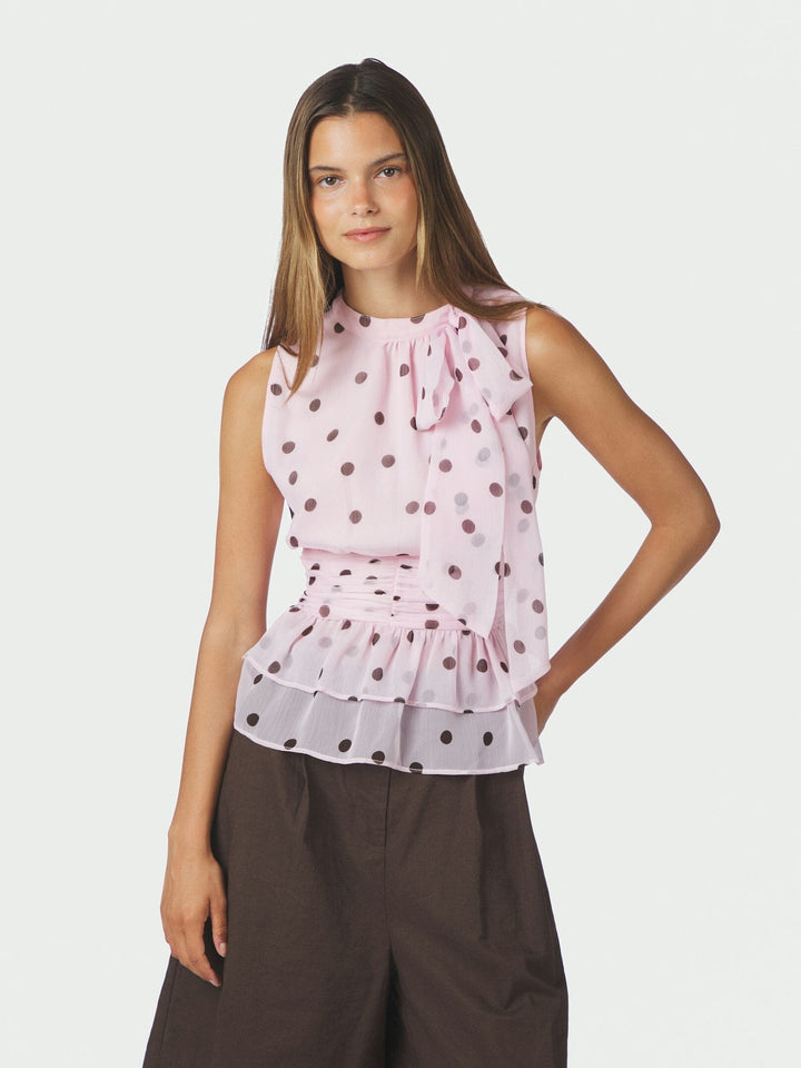 Neo Noir - Ansol Big Dot Top 170503 - 754 - Light Pink Toppe 