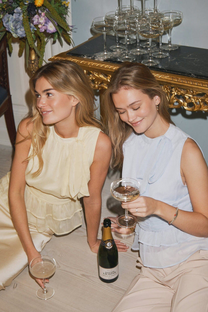 Neo Noir - Ansol Solid Chiffon Top 166671 - 191 - Light Yellow Toppe 