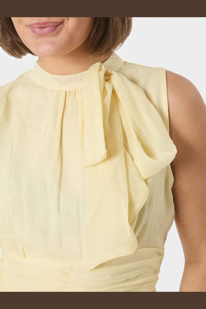 Neo Noir - Ansol Solid Chiffon Top 166671 - 191 - Light Yellow