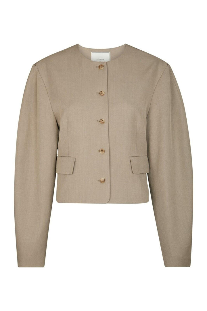 Neo Noir - Aranti Structure Curve Jacket 165619 - 189 - Warm Grey