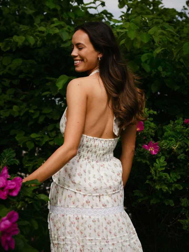 Neo Noir - Ariet Fine Print Top 165346 - 122 - Creme Toppe 