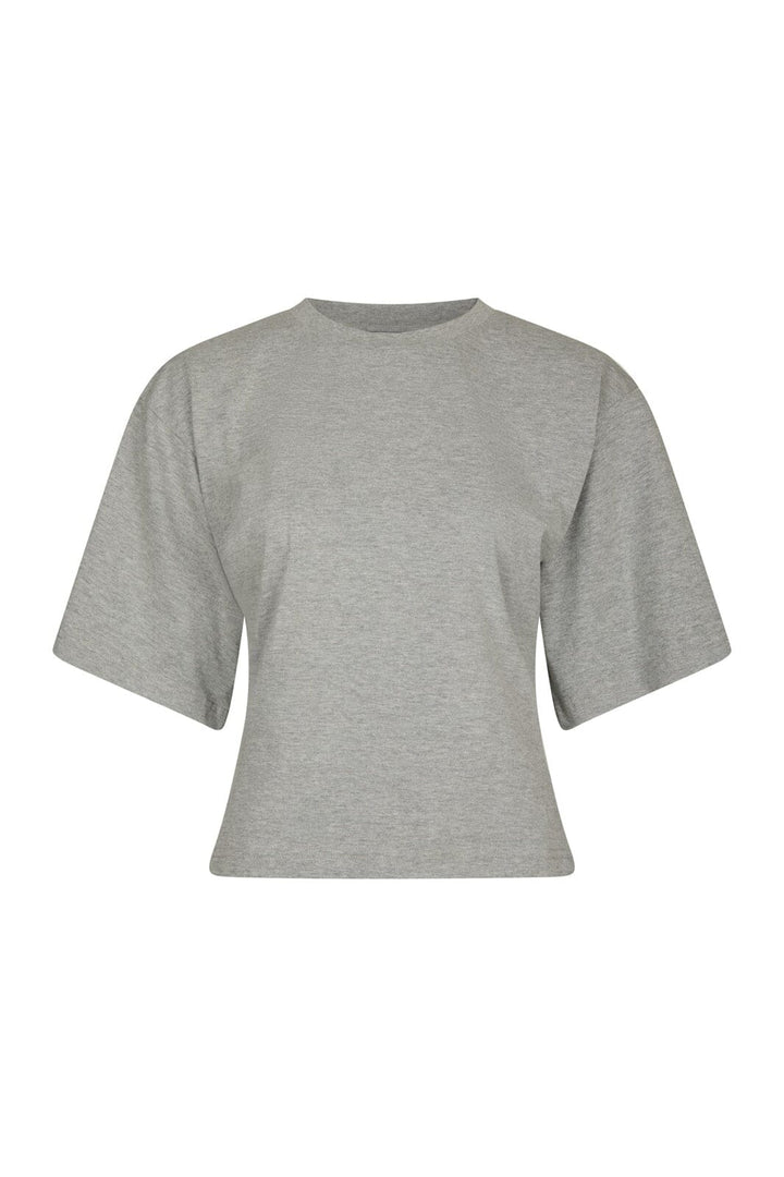 Neo Noir - Asha Boxy Tee 164418 - 133 - Grey Melange
