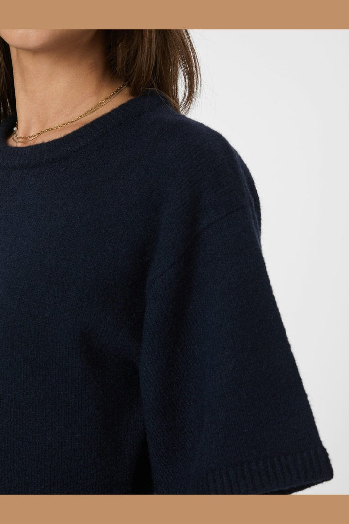 Neo Noir - Asha Knit Tee 164730 - 141 - Navy