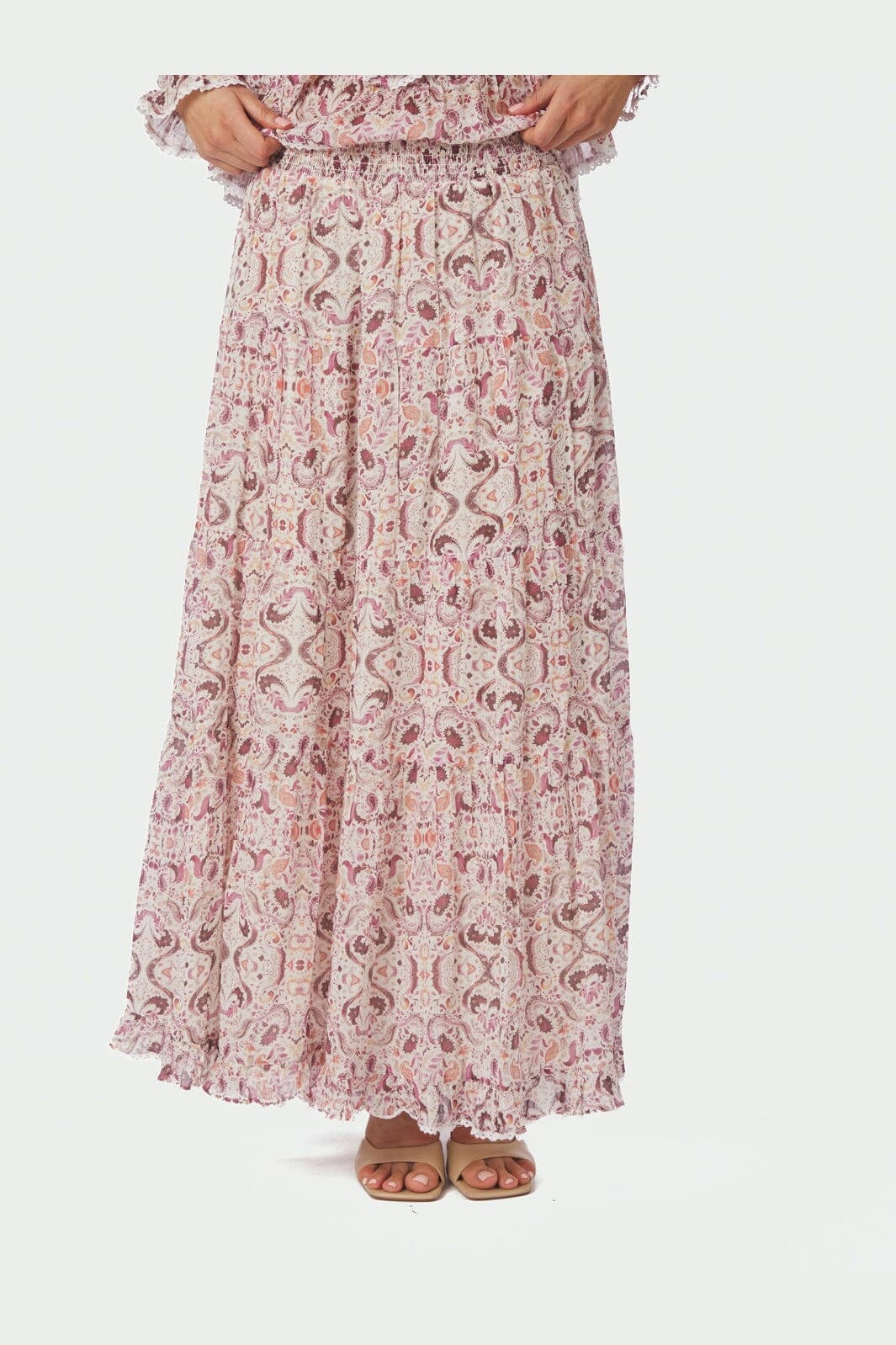 Neo Noir - Asta Paisley Dance Skirt 168990 - 165 - Rose