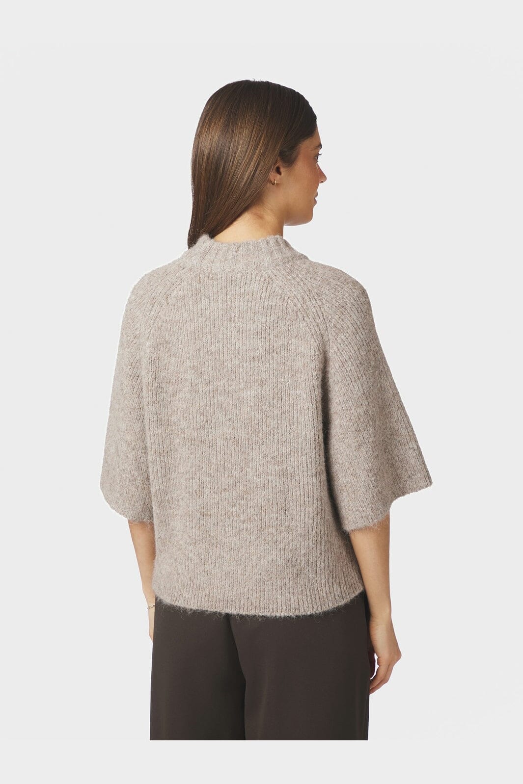 Neo Noir - Bandi Fluffy Knit Blouse 168190 - 976 - Beige Melange