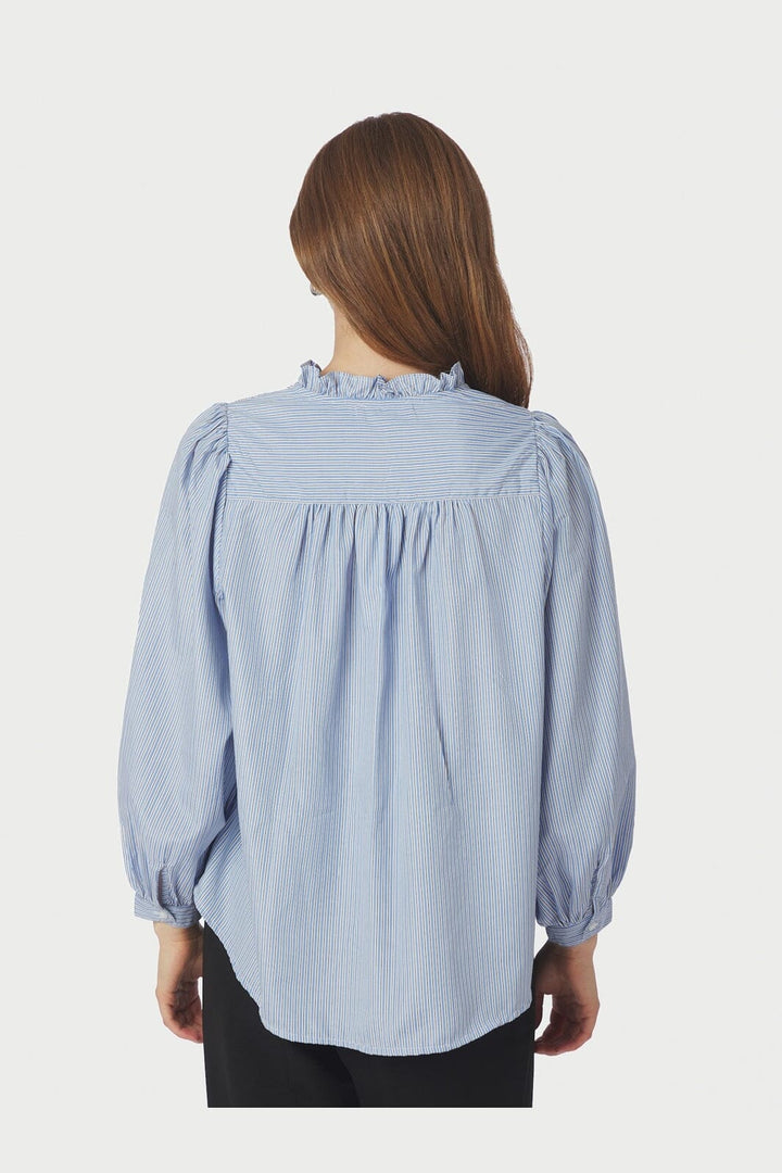 Neo Noir - Barba Striped Blouse 167938 - 145 - Light Blue