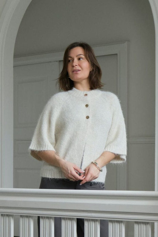 Neo Noir - Benuta Fluffy Knit Cardigan 165816 - 121 - Off White Cardigans 