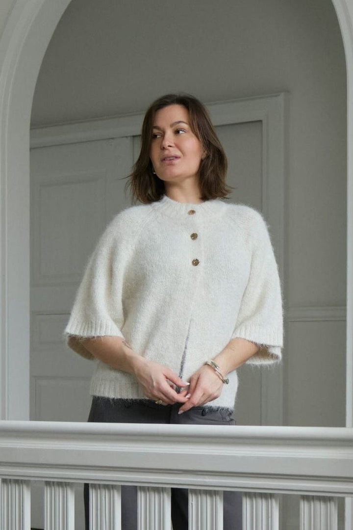 Neo Noir - Benuta Fluffy Knit Cardigan 165816 - 121 - Off White Cardigans 