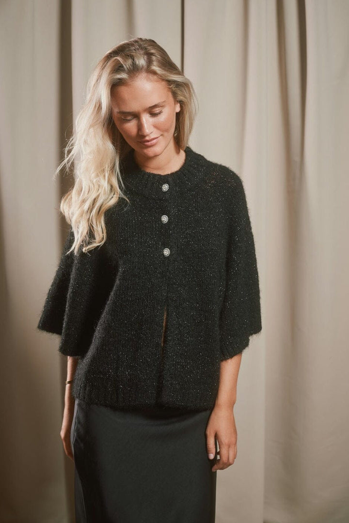 Neo Noir - Benuta Glitz Fluffy Knit Cardigan 171434 - 100 - Black