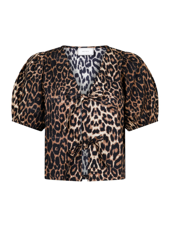 Neo Noir - Bianca Leo Blouse - Leopard Bluser 