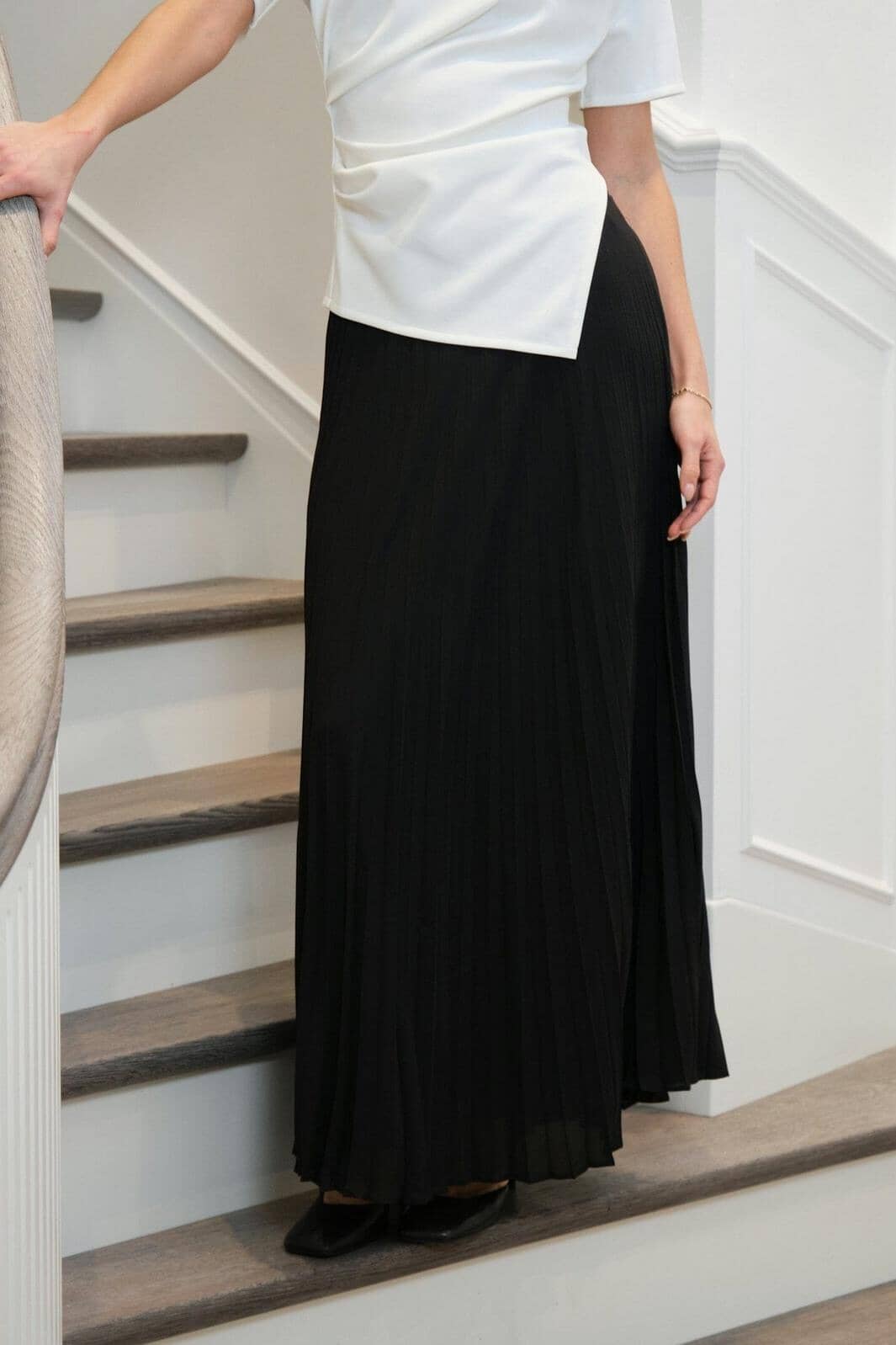 Neo Noir - Boni Simple Plisse Skirt 166495 - 100 - Black Nederdele 