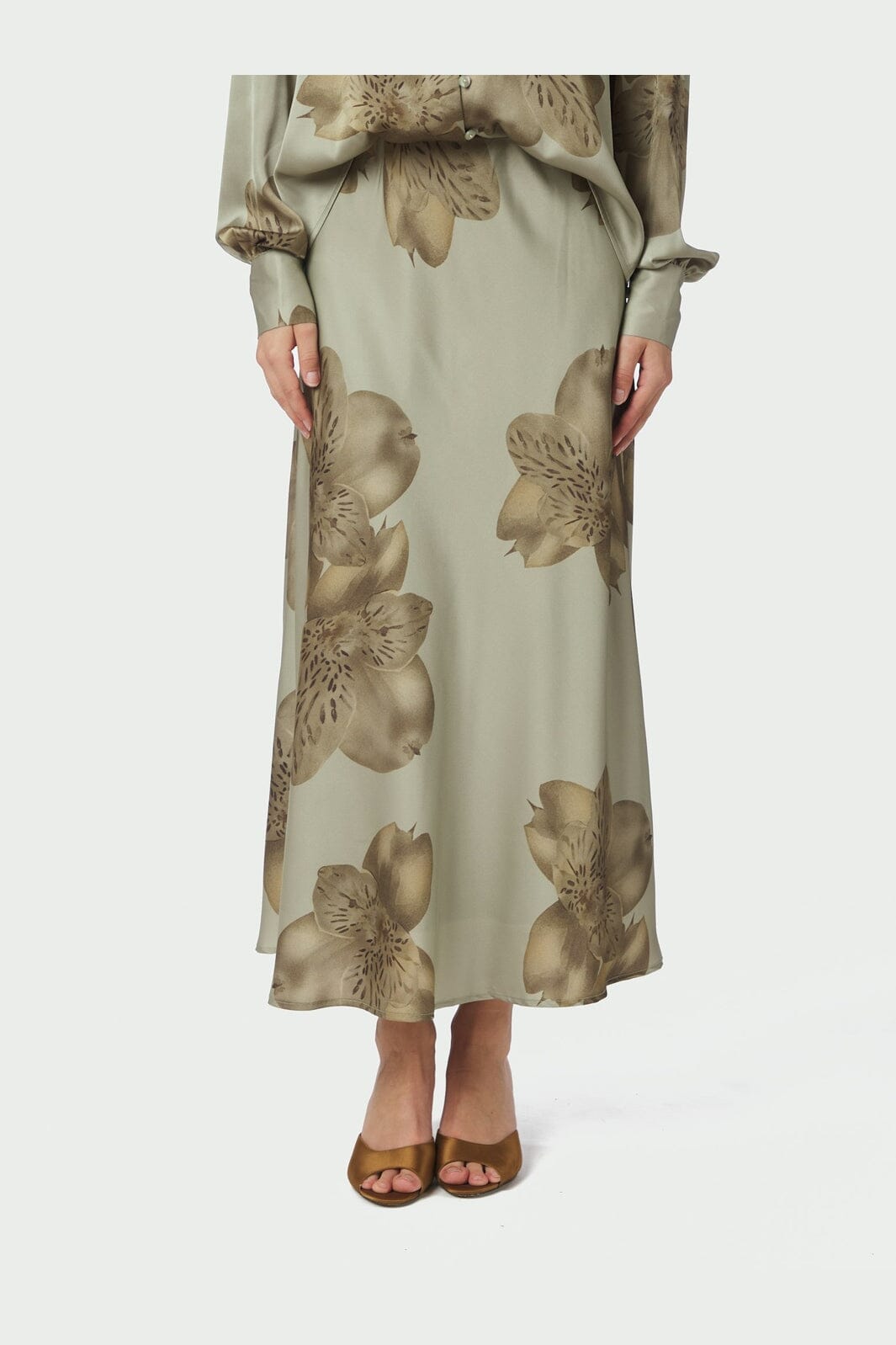 Neo Noir - Bovary Misty Orchid Skirt 168285 - 627 - Smoke Green