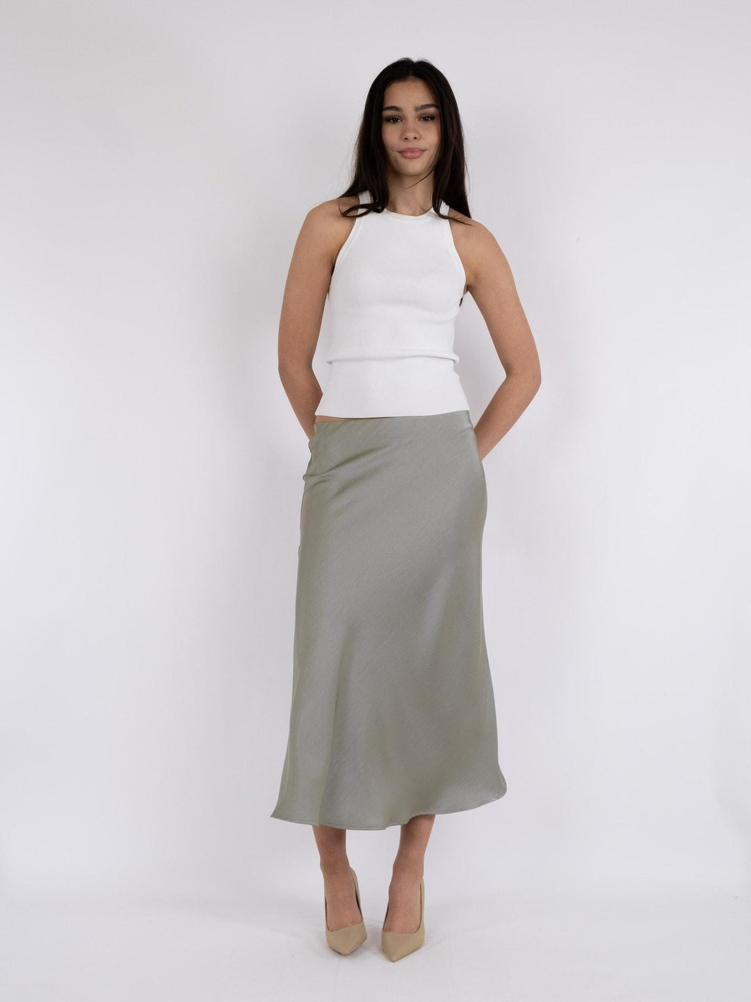 Neo Noir - Bovary Skirt - Smoke Green Nederdele 