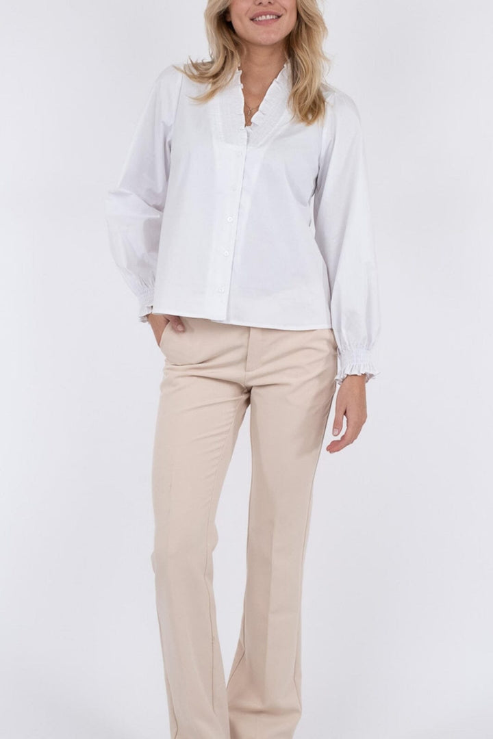 Neo Noir - Brielle Solid Shirt - White Skjorter 