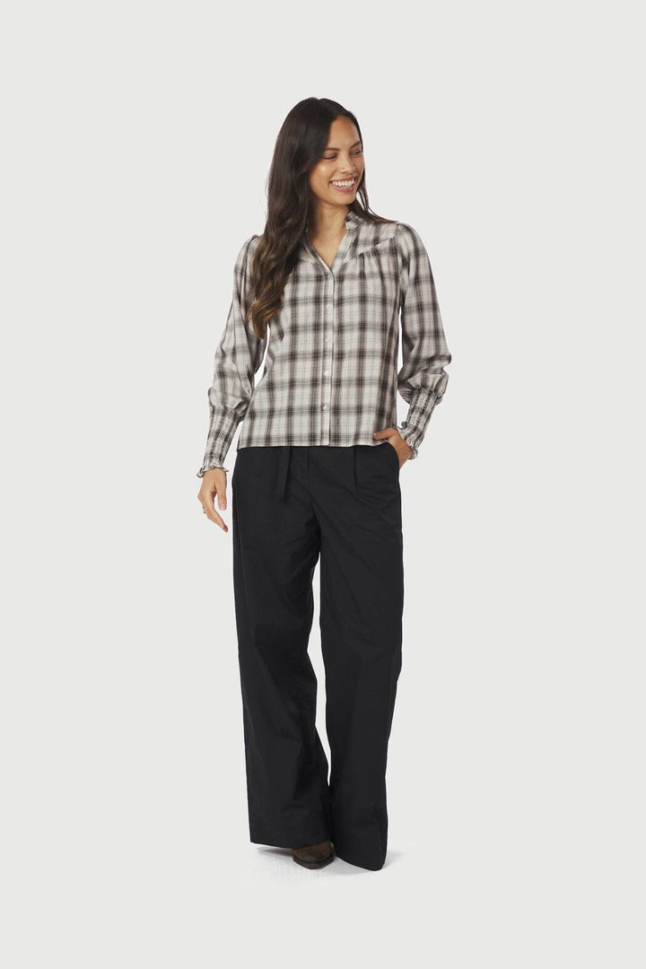 Neo Noir - Camisa Big Check Blouse 166886 - 121 - Off White