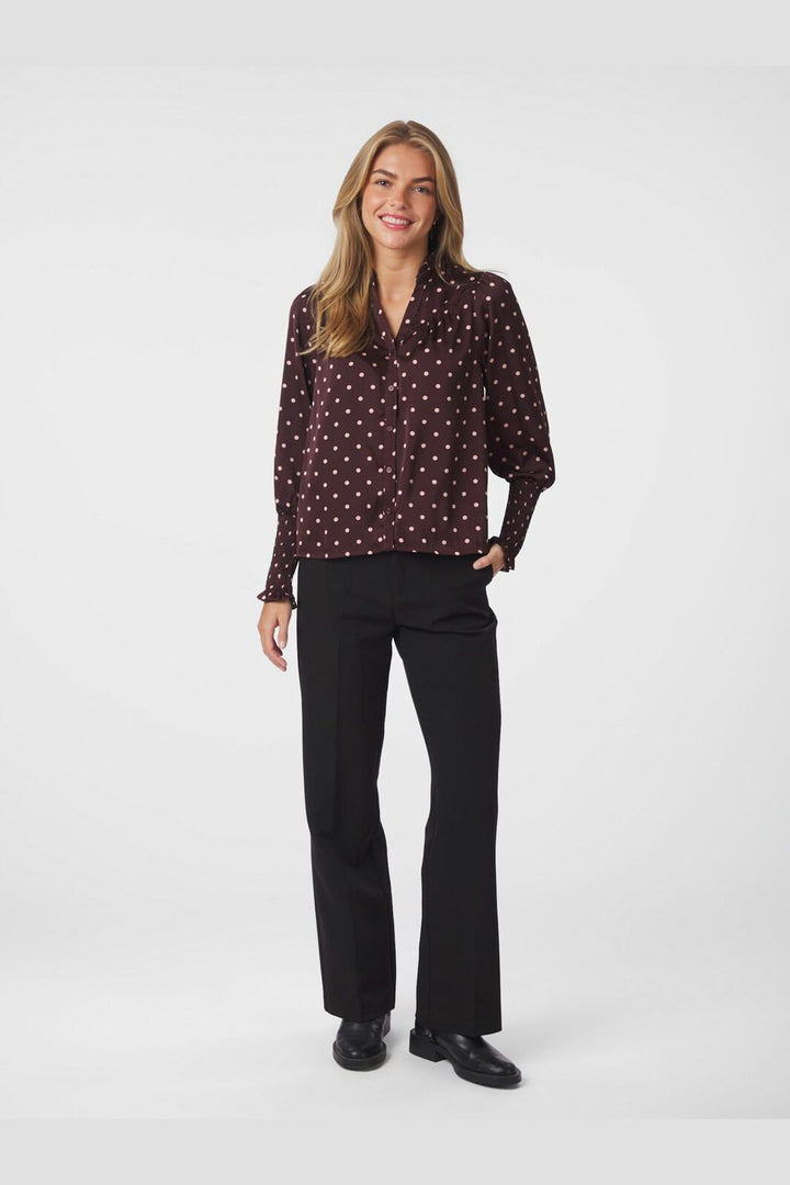 Neo Noir - Camisa Dot Blouse 167161 - 174 - Burgundy