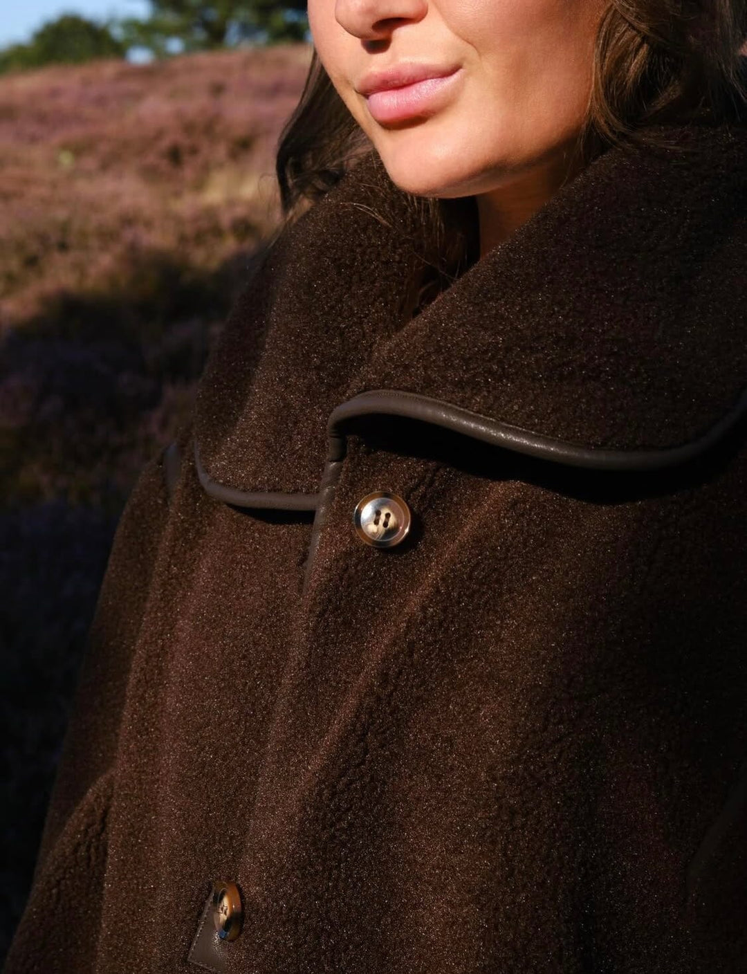 Neo Noir - Carmen Teddy Coat 164852 - 676 - Dark Brown Jakker 