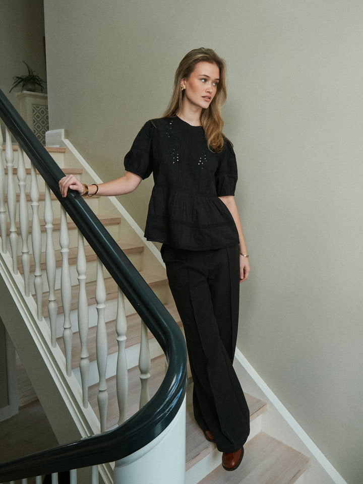 Neo Noir - Carnita Blouse 166753 - 100 - Black T-shirts 