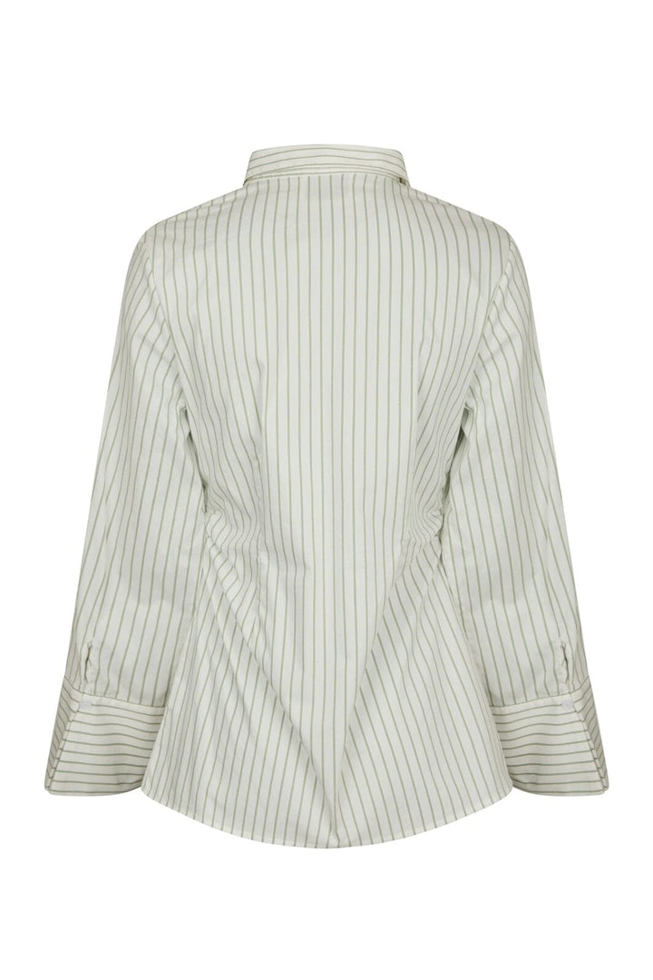 Neo Noir - Caroli Stripe Shirt 166107 - 723 - Dusty Green