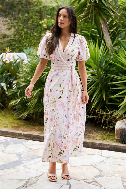 Neo Noir - Clarine Flower Dress 169020 - 121 - Off White Kjoler 