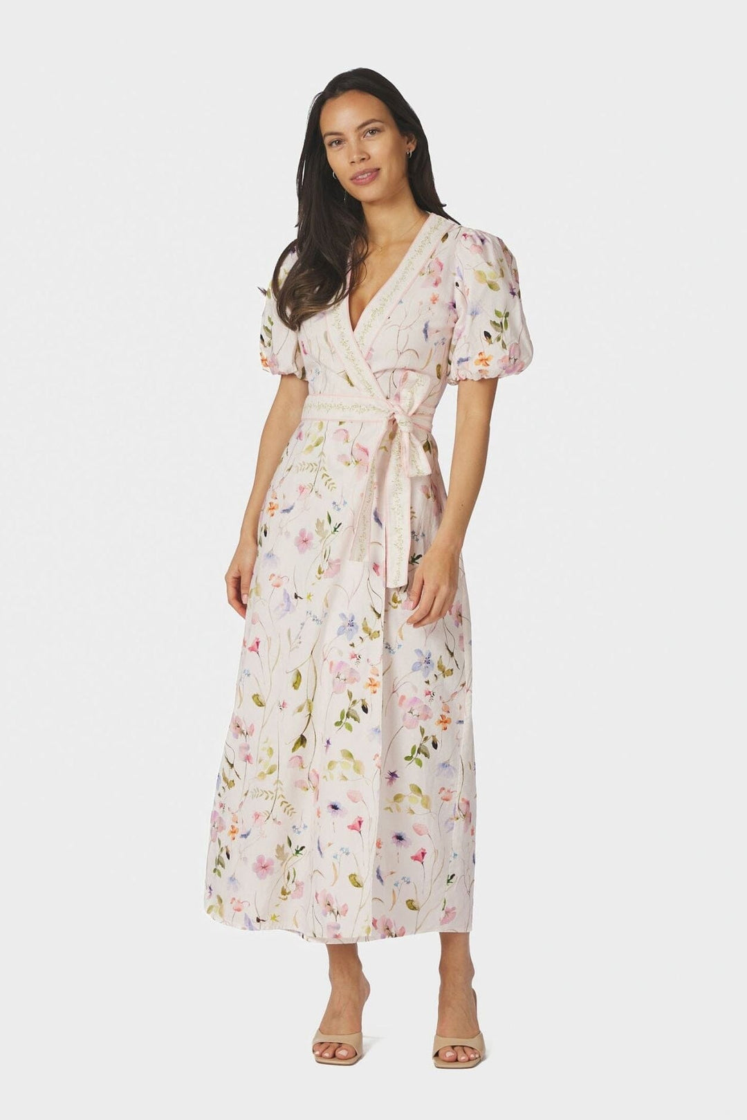 Neo Noir - Clarine Flower Dress 169020 - 121 - Off White Kjoler 