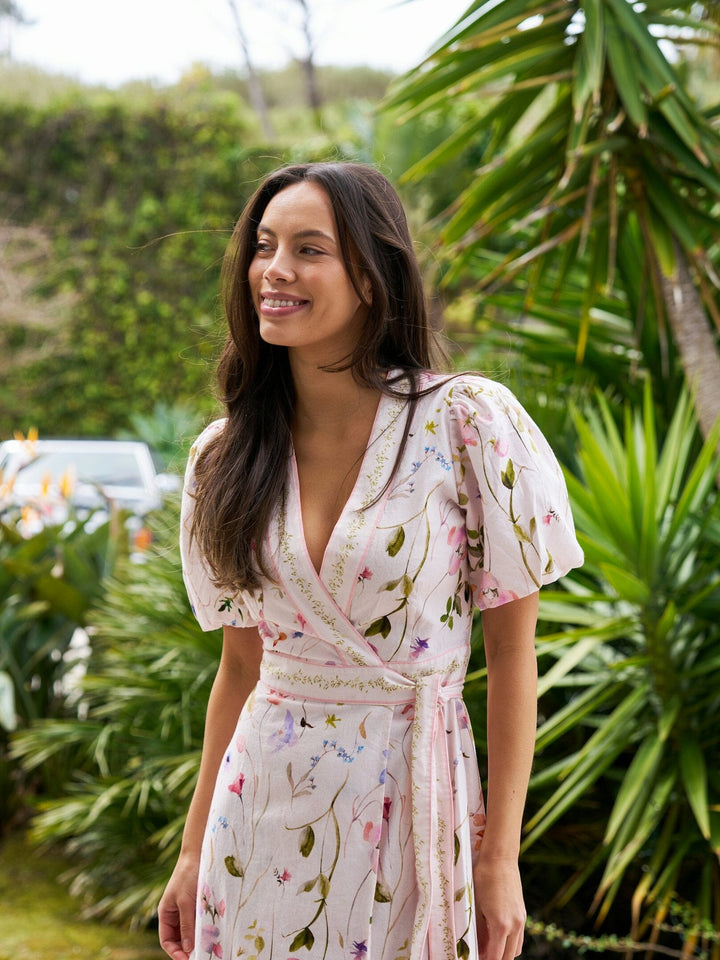 Neo Noir - Clarine Flower Dress 169020 - 121 - Off White Kjoler 