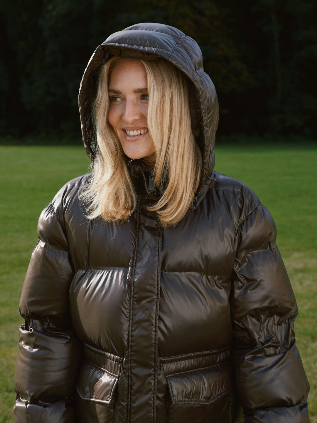 Neo Noir - Clotilde Shiny Puffer Jacket 168506 - 584 - Chocolate Brown Jakker 