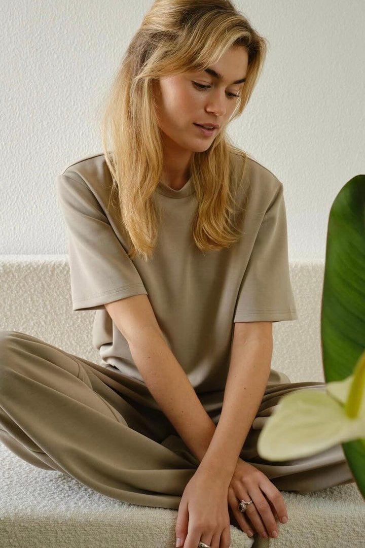 Neo Noir - Clove Soft Tee 165061 - 214 - Taupe T-shirts 