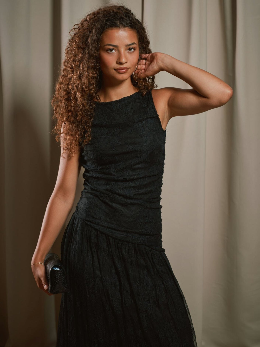 Neo Noir - Cludine Lace Dress 170542 - 100 - Black Kjoler 
