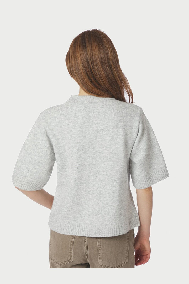 Neo Noir - Cunna Knit Blouse 166251 - 103 - Light Grey Melange