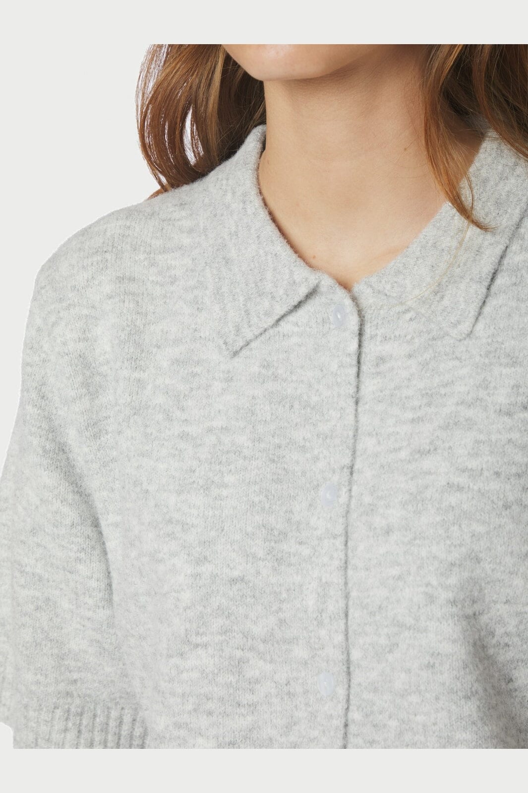 Neo Noir - Cunna Knit Blouse 166251 - 103 - Light Grey Melange