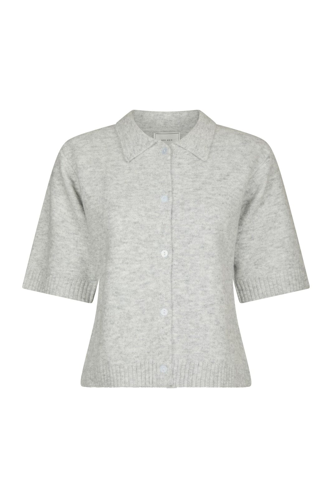 Neo Noir - Cunna Knit Blouse 166251 - 103 - Light Grey Melange