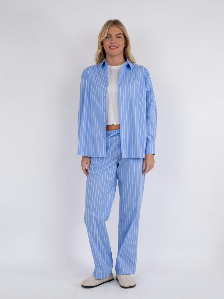 Neo Noir - Dalma Double Stripe Shirt - Light Blue